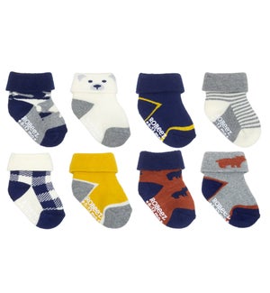 F21 - 8 Pack Infant Socks - Beary Cute 0-6M
