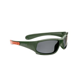 Baby Sport Sunglasses - Glossy - Forest Green/Coral 0-2yrs