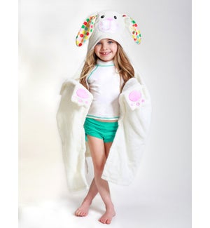 Kids Plush Terry Hooded Bath Towel - Bella Bunny 2Y+
