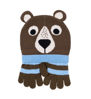 Toddler/Kids Winter Hat/Gloves Sets - Bear 1-3Y