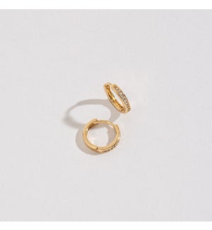 SMALL PAVE STYLE HOOP EARRINGS
