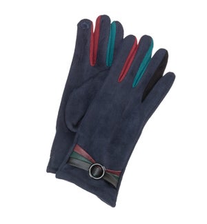 BOW ACCENT TEXTING GLOVE-NAVY