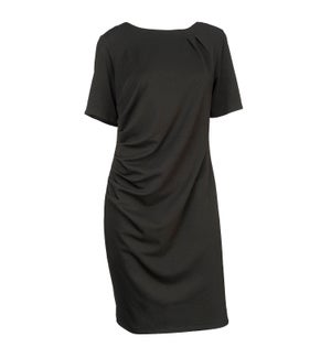 RUCHED DRESS-BLACK-XL