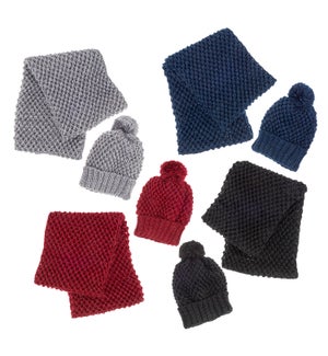 CABLE KNIT INFINITY SCARF & HAT SET