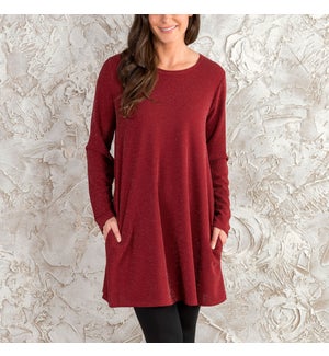 LUREX LONG SLEEVE TUNIC WITH POCKETS