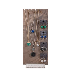 16 PIECE CORI GEOMETRIC NECKLACE & EARRING UNIT WITH DISPLAY