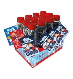 Traditional Christmas 150pc Micro-Puzzle In A Tube 12 unit Pre-pack