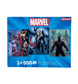 Marvel 3 x 500 Piece Jigsaw Puzzle Set