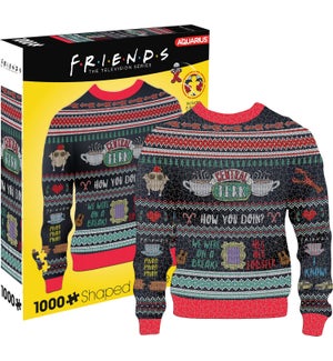 Friends Ugly Christmas Sweater Shaped 1,000pc Puzzle