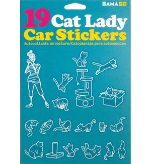 Cat Lady Car Stickers