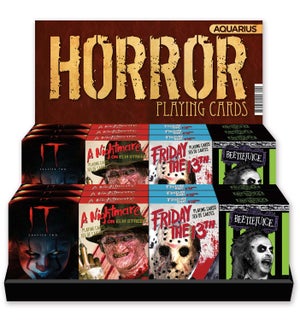 24 Playing Cards Pre-Pack - Horror (4 Titles x 6)