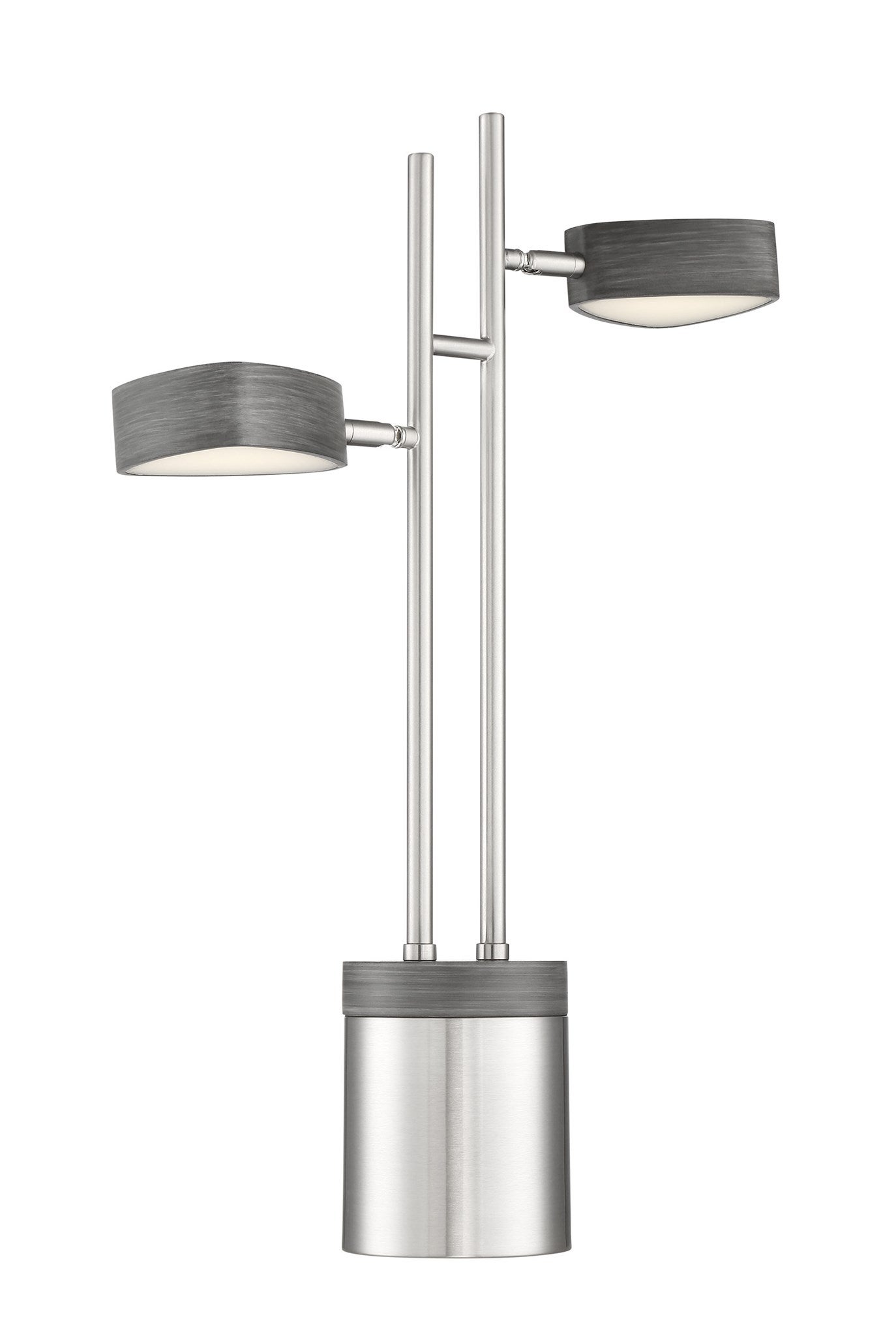 Nickel/Charcoal 6W LS-83468 Lite Source Charlyne LED 3 Light Floor Lamp 