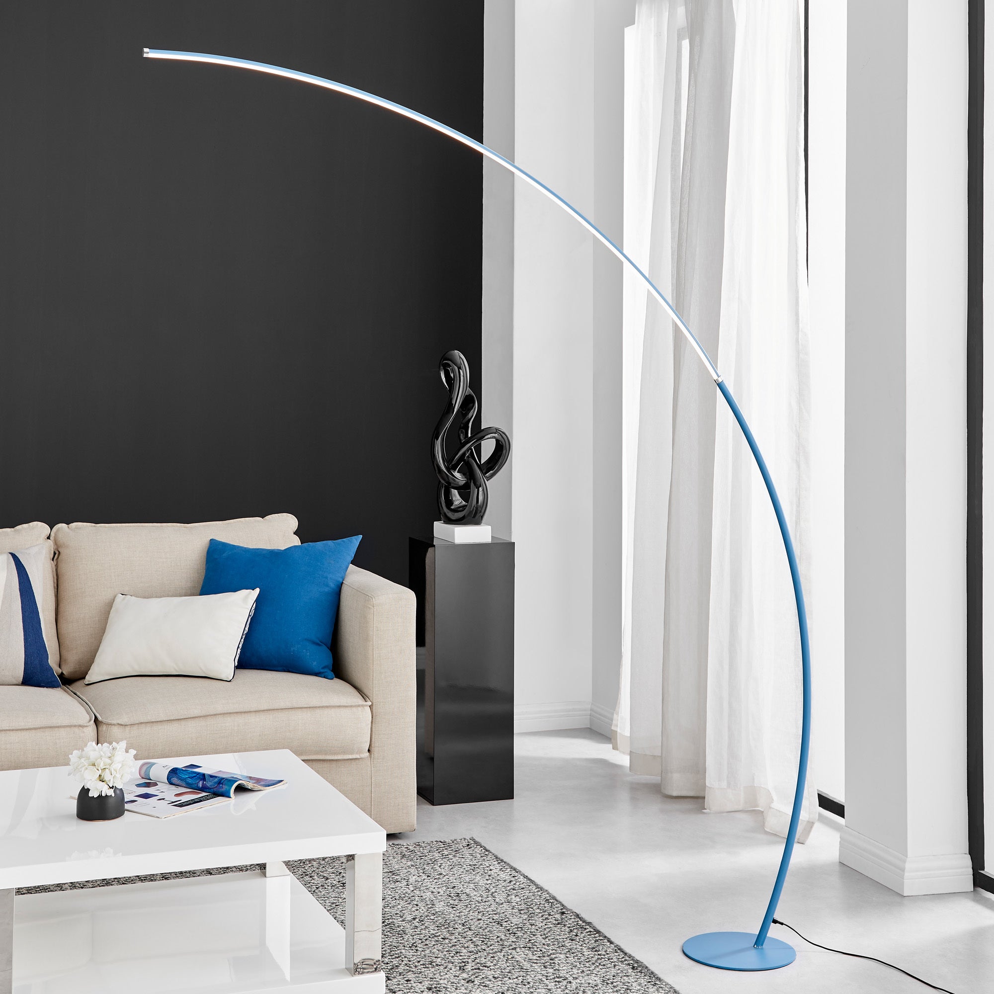 livarno lux curved led floor lamp