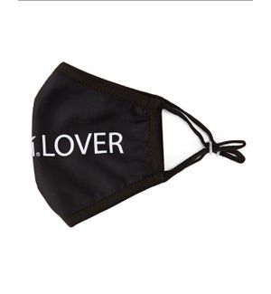 "#MeMoiLover Fashion Face Mask with 5-Layer Filter Inserts, Black, One Size"