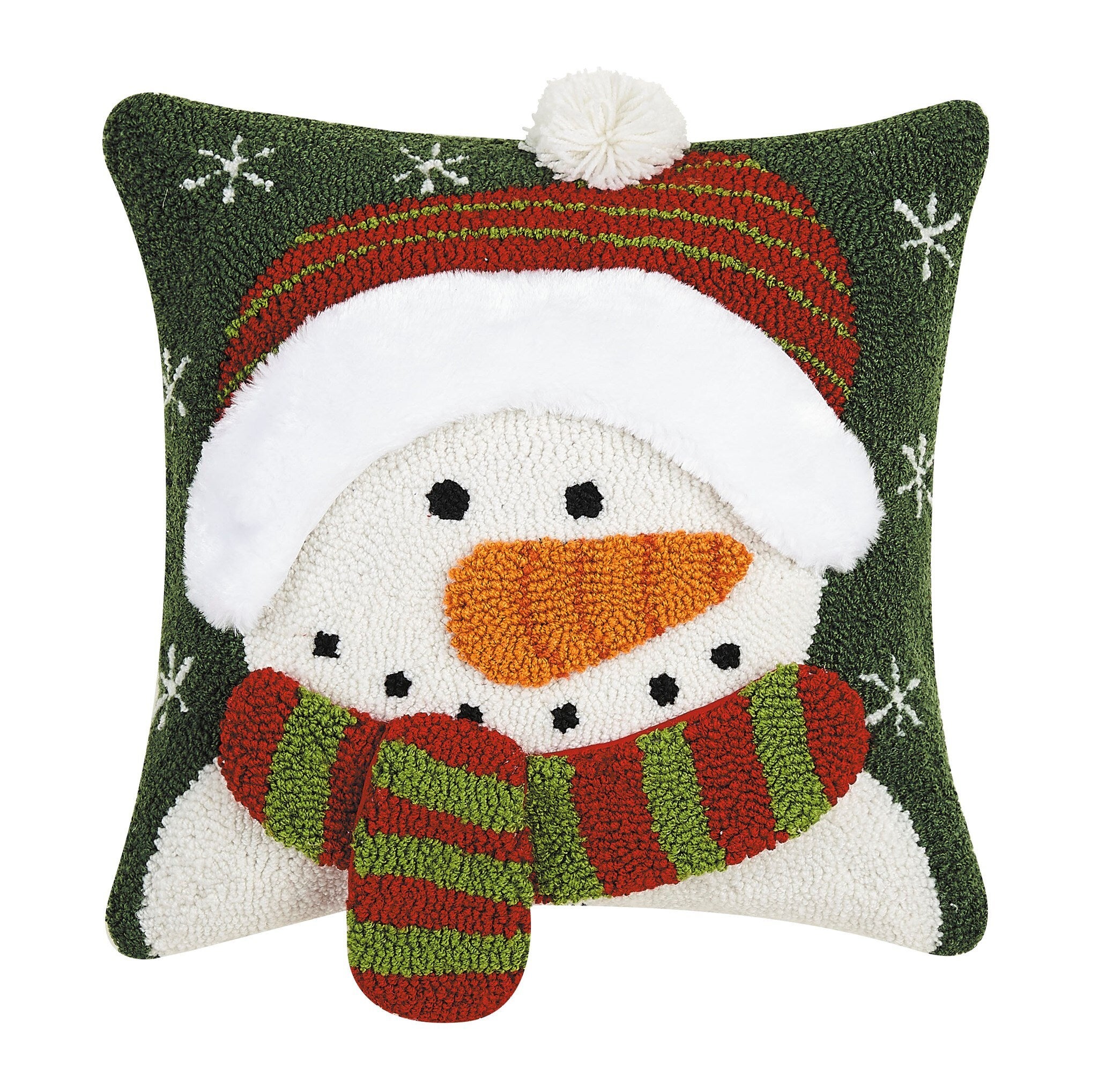 12-inch Square Wool and Cotton Peking Handicraft 31JES193C12SQ Merry Christmas Needlepoint Pillow 12-inch Square Wool and Cotton Peking Handicraft 31JES193C12SQ Merry Christmas Needlepoint Pillow