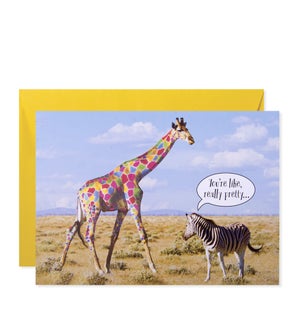 Colorful Giraffe and Zebra
