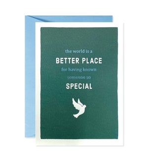 World is a Better Place Greeting Card