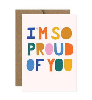 Proud of You Cut Paper Congratulations Greeting Card