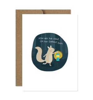 You Are My Light Thank You Greeting Card