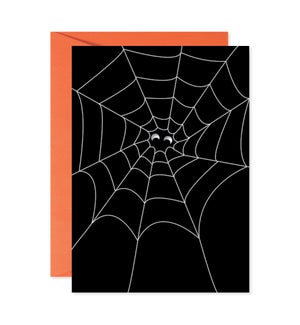 Spider Web with Eyes Greeting Card