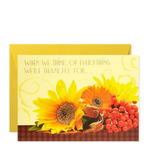 Sunflowers and Ashberry Greeting Card