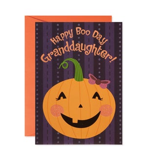Little Girl Pumpkin Greeting Card