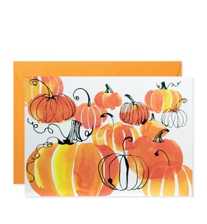 Pumpkin Field Greeting Card