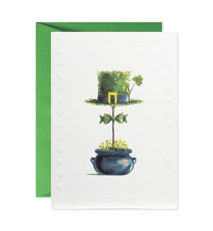 Top Hat Topiary Greeting Card