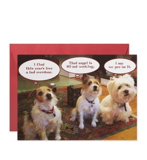 3 Dogs Talking Greeting Card
