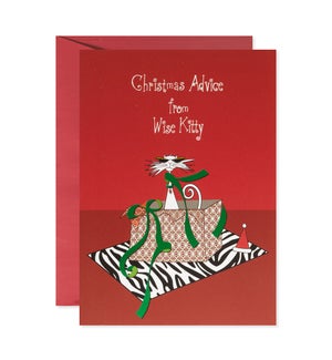 Holiday Kitty in Gift Greeting Card