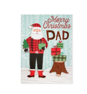 Lumberjack Santa Dad Greeting Card