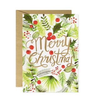 Merry Christmas Sprig Greeting Card