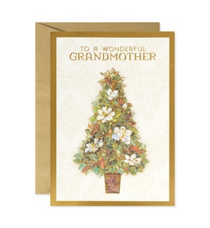 Botanical Christmas Tree Greeting Card