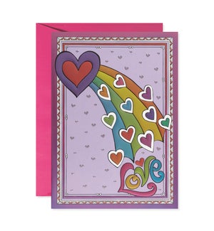 Shooting Heart Rainbow Greeting Card