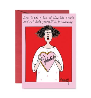 Eat a Box of Chocolate Hearts Greeting Card
