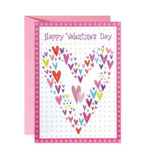 Hearts in Heart Shape Greeting Card
