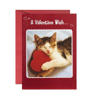 Cat and Heart Greeting Card
