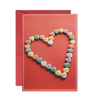 Candy Hearts Greeting Card