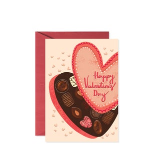Chocolates in a Heart Box Greeting Card