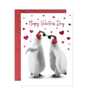 In Love Penguins Greeting Card