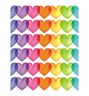 Rainbow Hearts Blank Boxed Note Cards