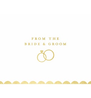 Bride and Groom Rings Premium Note Cards