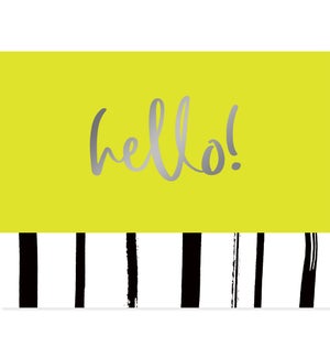 Neon Green Hello Blank Boxed Note Cards