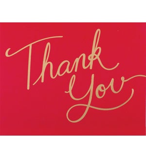 Merry Christmas Script Boxed Thank You Note Cards