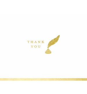 Pen Quill Thank You Premium Note Cards
