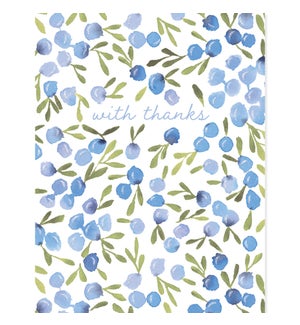 Little Blue Flowers Thank You Cards