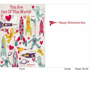Rockets and Astronauts Greeting Card Hang Pack
