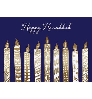 Happy Hanukkah Candles Boxed Greeting Card