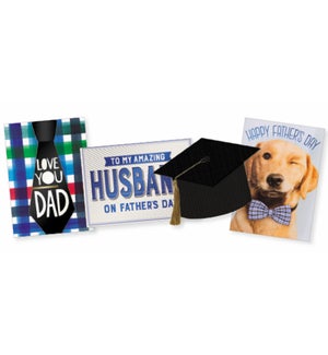 48-Pocket Best Father's Day & Graduation Card Assort