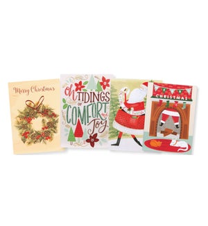 30-Pocket Best Christmas Greeting Card Assortment